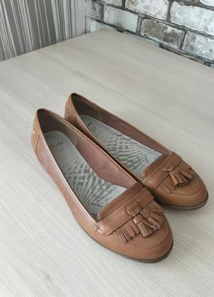 Кожаные фирменные туфли мокасины clarks! оригинал!9 фото