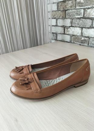 Кожаные фирменные туфли мокасины clarks! оригинал!10 фото