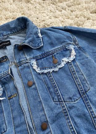 Джинсова куртка жакет голубий джинсовка4 фото