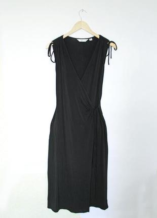 Длинное чёрное платье. сарафан черный. платье на запах. платье чёрное. комбинация1 фото