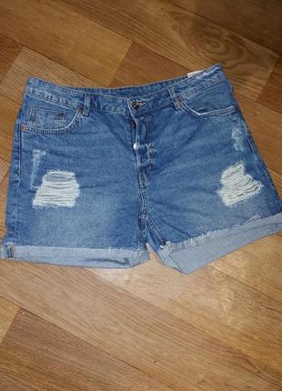 Стильні джинсові шорти з потертостями! розмір 48-50