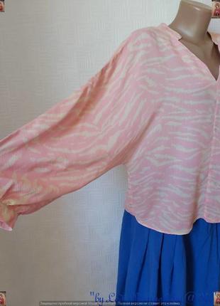 Фирменная f&f легка блуза со 100 % вискозы с пышными рукавами в нежном принте, размер л-ка6 фото