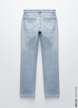 Джинси трендова модель прямі джинси зара середня посадка5 фото