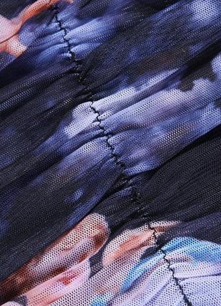 Кроп футболка короткая топ прозрачная из сетки сетчатая фиолетовая облака ангелы ангел херувимы с драпировкой8 фото