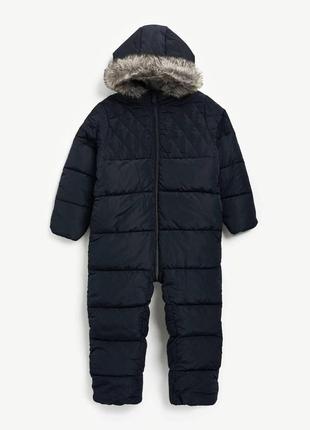 Зимний детский комбинезон next с капюшоном