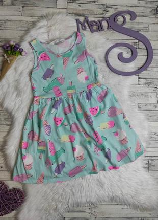 Детский сарафан h&m для девочки летнее платье с принтом мороженные размер 122