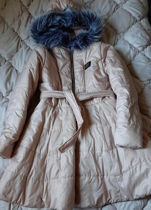 Куртка зимняя удлинённая  152см