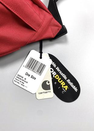 Сумка на пояс/бананка carhartt wip payton bum bag (red/black)3 фото