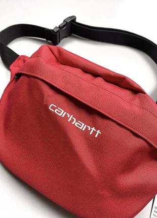 Сумка на пояс/бананка carhartt wip payton bum bag (red/black)2 фото