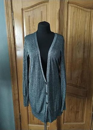 Кардиган сіро- срібний батал
