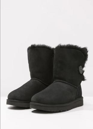 Угги женские ugg bailey button ii с пуговицей черные. ugg australia . 1016226 blk4 фото