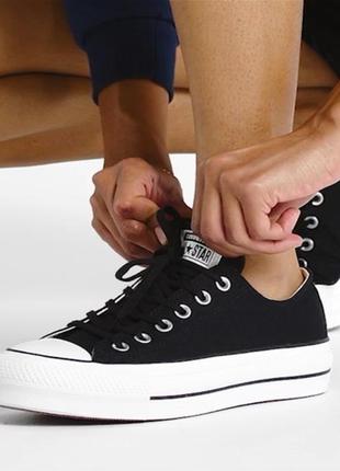 Кросівки кеди converse chuck taylor all star lift ox 560250c black