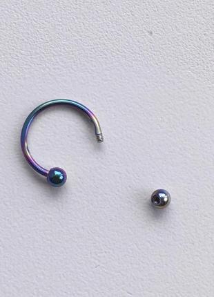 Сережка серьга циркуляр подкова кольцо колечко круглая серёжка для пирсинга септума...