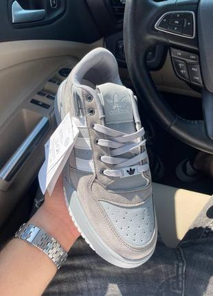 Adidas forum mid grey, кроссовки адидас мужские серые, кросівки адідас форум, чоловічі кросівки адідас сірі3 фото