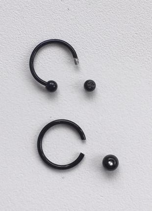 Сережка серьга циркуляр подкова кольцо колечко круглая серёжка для пирсинга септума...
