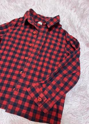 Рубашка в клетку 18 24 мес 2 года