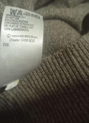 Р9. вовняний extra fine lambswool класнющий серо-коричневий таупе пуловер вовна ягнят2 фото
