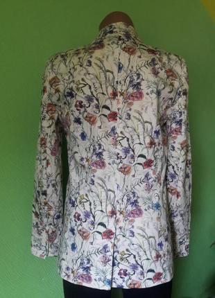 Трендовый блейзер пиджак с цветочным принтом4 фото