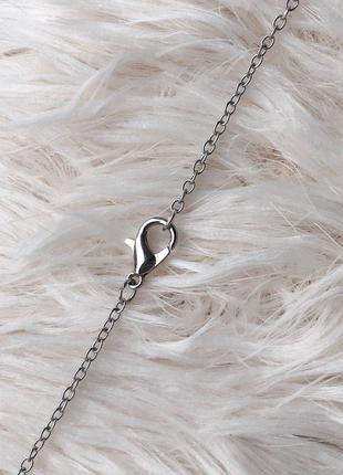 Ланцюжок ланцюжок ланцюг з кулоном з підвіскою під срібло під срібло сердечка серце серця3 фото