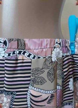 Новая мега красивая юбка миди плиссе в нежном принте цветов, размер 3-4хл5 фото