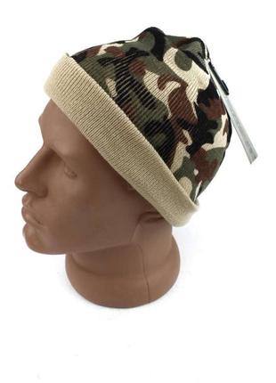 Шапка тактична beanie woodland mil-tec німеччина всу (зсу) 12138020 8231