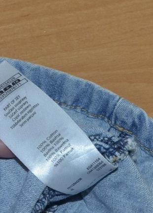 Качественный джинсовый сарафан f&f (3-6 мес.)3 фото