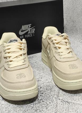 Женские кроссовки nike air force stussy fossil
