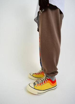 Коричневые штаны с рисунком коричневі штани з рисунком4 фото