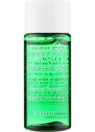 Тонер проти прищів та акне (мініатюра) etude house ac clean up toner2 фото