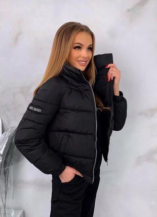 Деми куртка черная