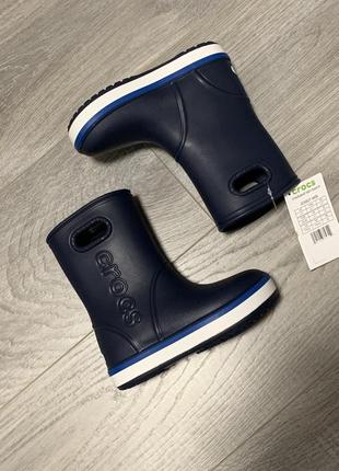 Детские сапоги crocs crocband rain boot с11