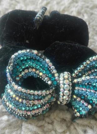 Резинка велюровая со стразами