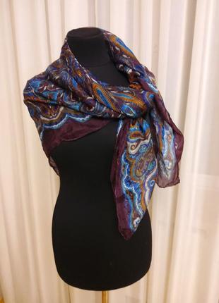Бордовий легенький хустку шовк zara