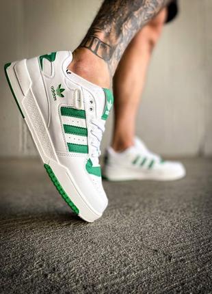 Кросівки чоловічі adidas forum low white green/кроссовки мужские адидас форум