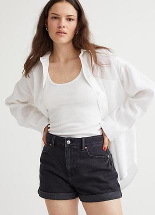 Шорти, шортики, джинсові, чорні, h&m 9