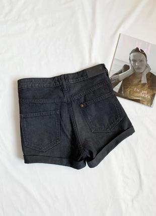 Шорти, шортики, джинсові, чорні, h&m 2