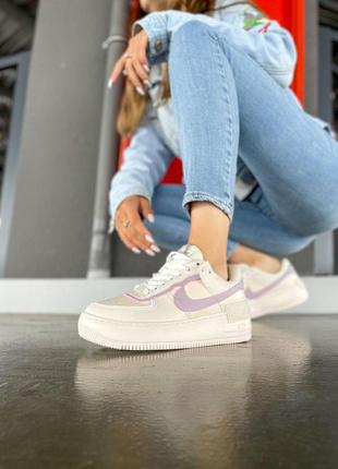 Жіночі кросівки nike air force shadow white purple