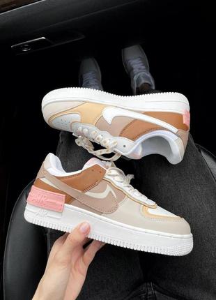 Жіночі кросівки nike air force 1 shadow brown5 фото