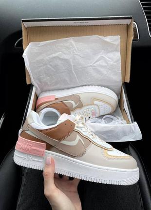 Жіночі кросівки nike air force 1 shadow brown8 фото