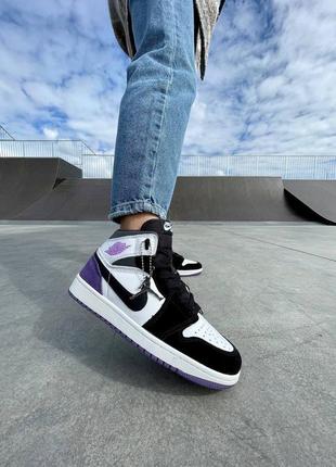 Кросівки жіночі nike air jordan retro 1 high varcity purple/кросівки жіночі найк аїр джордан ретро 1