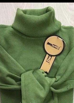 Гольф милано, водолазка, зелёный