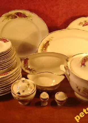 Гарний столовий сервіз шишка фарфор срср коростень новий ! №22
