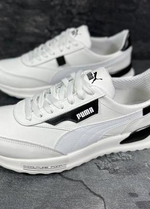 Чоловічі шкіряні кросівки puma мужские кожаные кроссовки пума5 фото