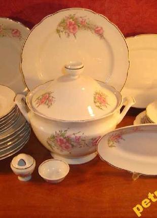 Гарний столовий сервіз фарфор срср коростень №35