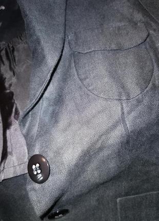 Льняной пиджак с накладными карманами лен xandres жакет блейзер6 фото