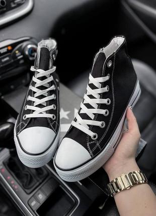 Кеды высокие на платформе converse chuck taylor all star platform high black4 фото