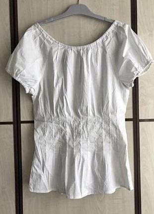 Блуза белая хлопковая5 фото