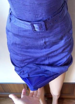 Сине-сиреневое платье-бюстье на бретельках с подкладкой divided 404 фото