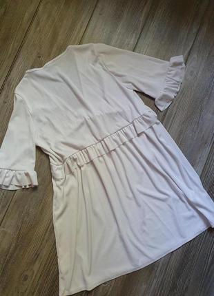 Туника блуза в мелкий рубчик белая boohoo uk14 46-48р2 фото