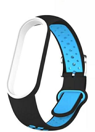 Ремешок для mi band 3/4/5/6/7 ремішок mi band ремінець для годинника ми бенд браслет мі банд перфорація з металевою застібкою мі бенд ми банд